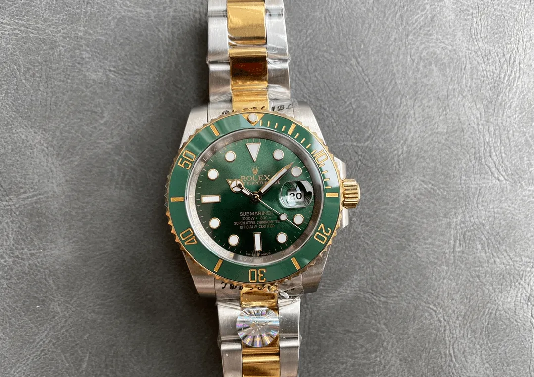 podróbka rolex submariner zielona tarcza