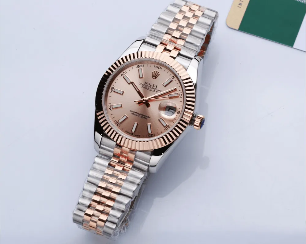 podróbka rolex datejust różowe złoto