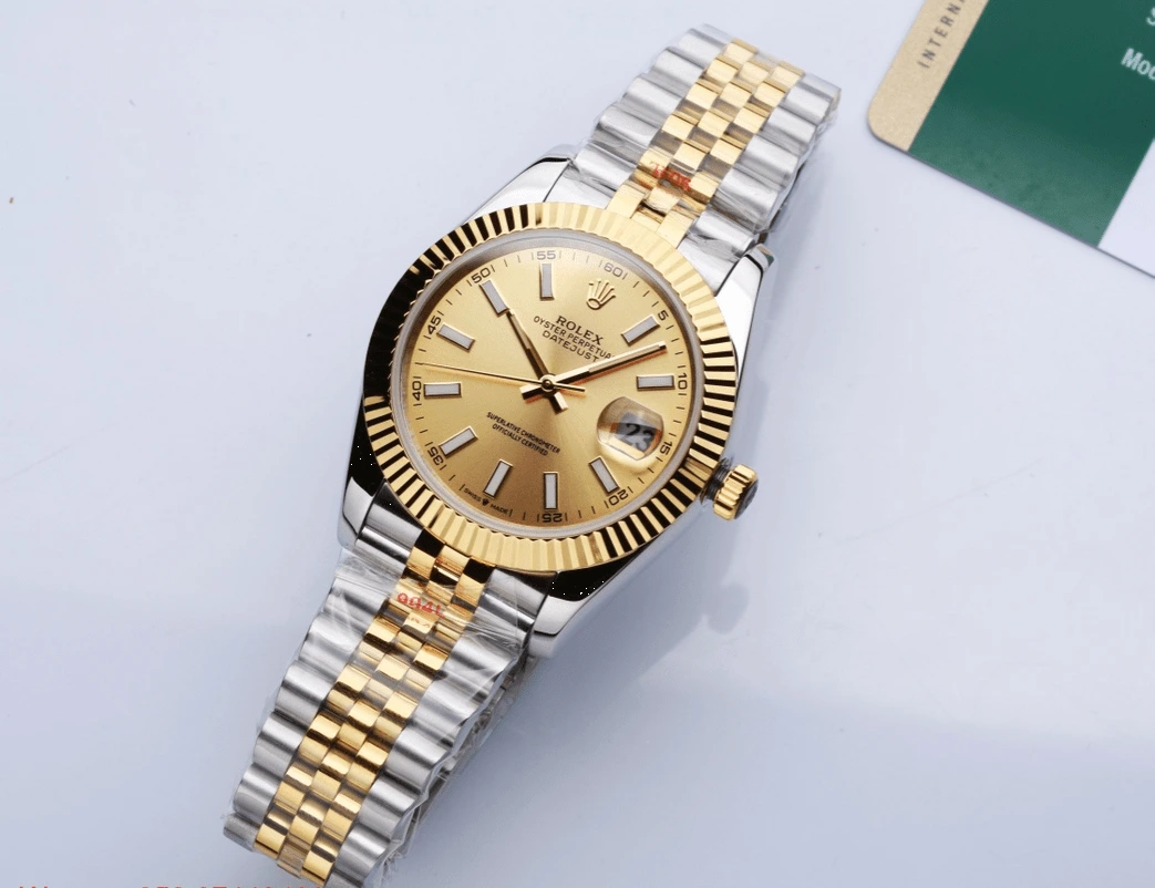 podróbka rolex datejust złota tarcza