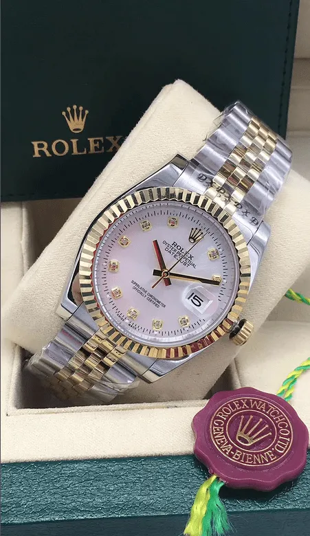 podróbka rolex datejust z białą tarczą